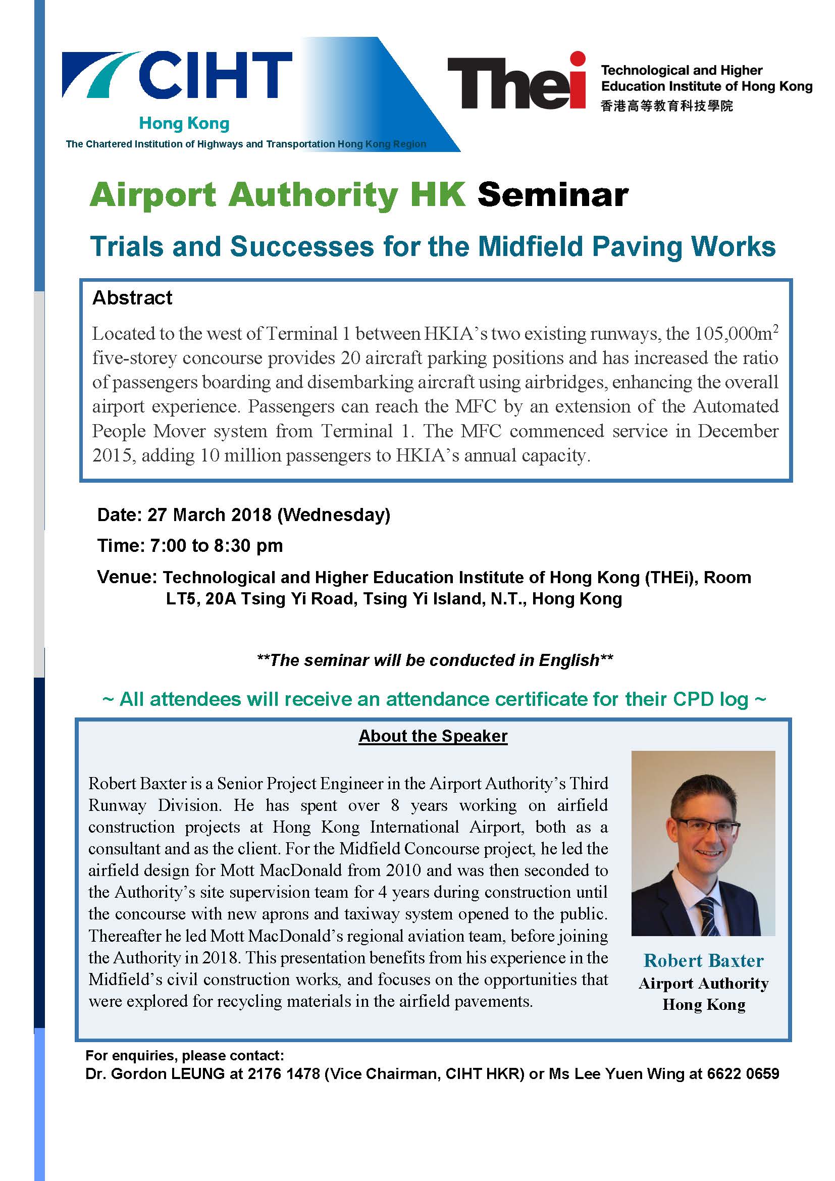 Airport Authority HK Seminar - Trials and Successes for the Midfield Paving Works